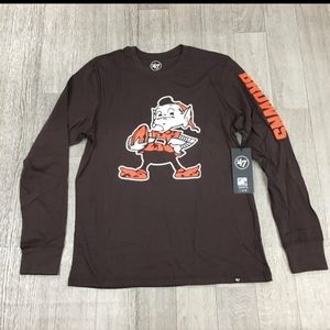 NWT NFL Cleveland Browns Football Longsleeve Jersey 47 BRAND